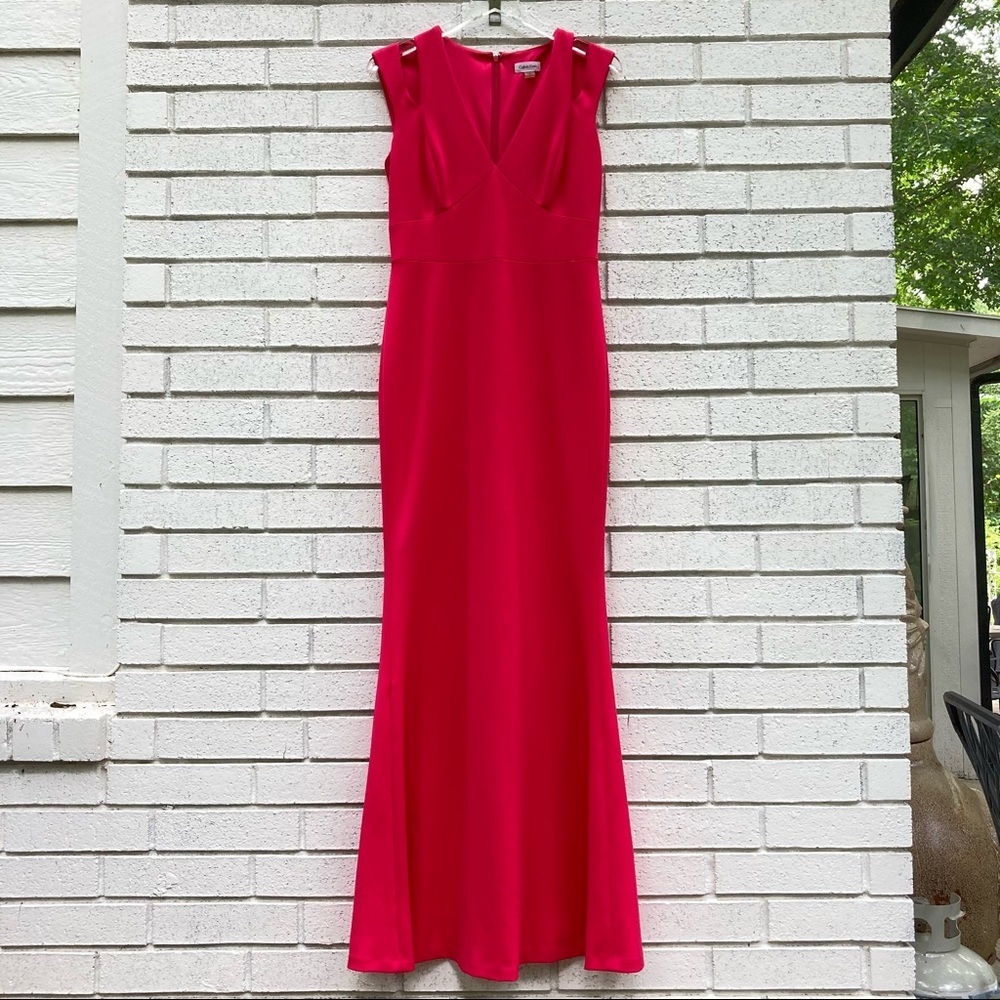 Calvin Klein | Crepe Pink Cold Shoulder Dress 6